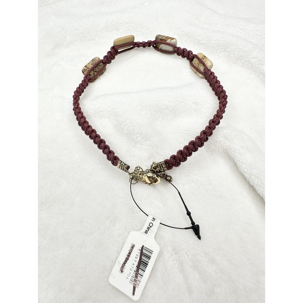 NEW Free People Sweet Carolina Choker Necklace Ivory Neutral Bohemian Macrame - Picture 4 of 4